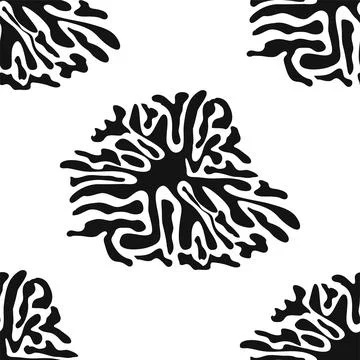 Stylish doodle seamless pattern with splash pattern black on white background Stock Illustration