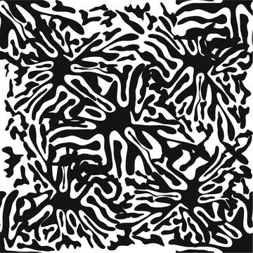 Stylish doodle seamless pattern with splash pattern black on white background Stock Illustration