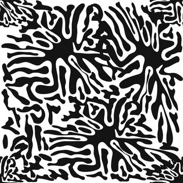 Stylish doodle seamless pattern with splash pattern black on white background Stock Illustration