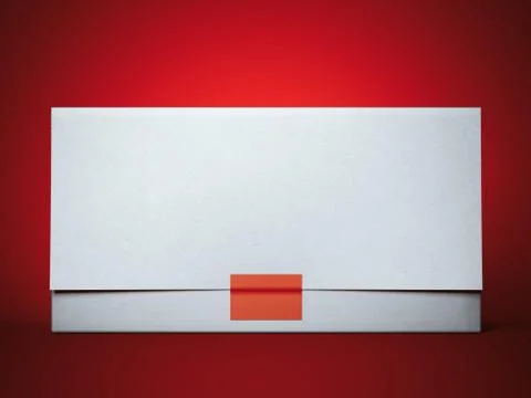 Stylish envelope with red sticker Иллюстрация