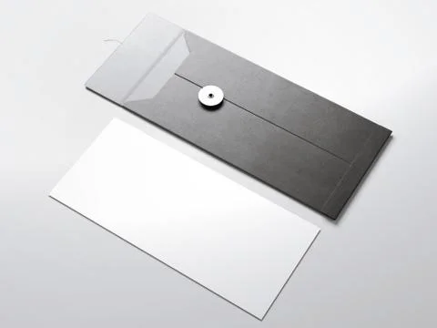 Stylish envelope with white paper sheet イラスト素材