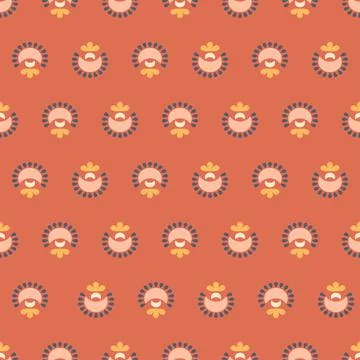 Stylish ethnic floral seamless pattern design. Ornamental repeat texture. Illustrazione stock