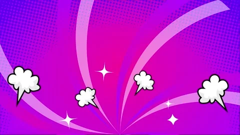 Stylish explosive elements in a vibrant comic style background seamless 4k video Stock Footage 293041203