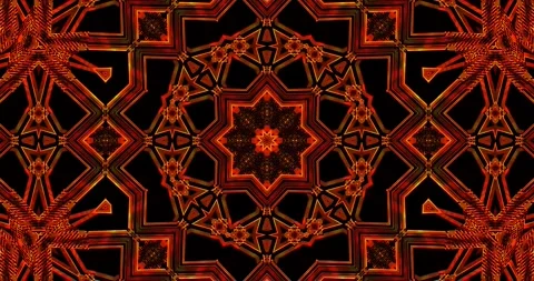 Stylish Exquisite Abstract Kaleidoscope Complex Pattern Loop Видео 159335337