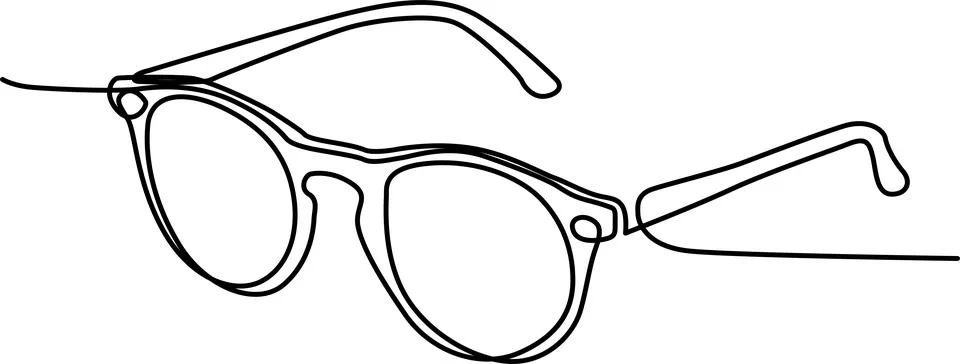 Stylish eyeglasses with slim frame Vector Illustrazione stock