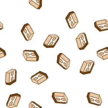 Stylish facing brick isometric icon seamless pattern 스톡 일러스트