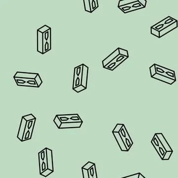 Stylish facing brick line vector seamless pattern Stock Illustration