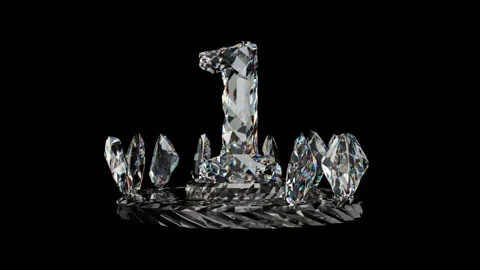 A stylish Figure One trophy crafted from crystal  Stock Footage 301001110