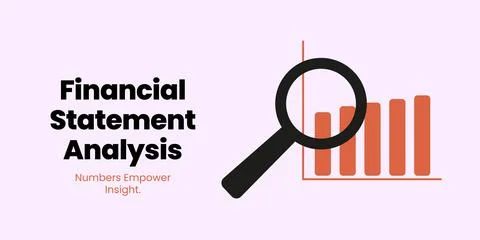 Stylish Financial Statement Analysis Banner on Light Background Stock Illustration