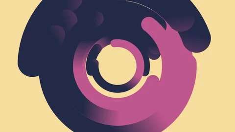 Stylish Flat Abstract Background - Shapes Rotation With Looping Stock Footage 122382655