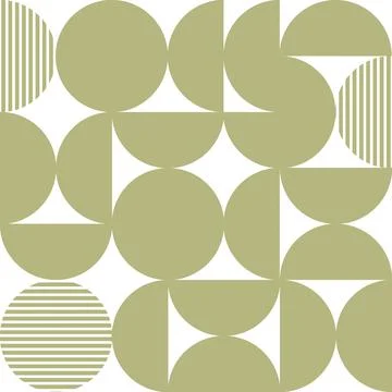 A stylish flat geometric shapes seamless pattern Stock Illustration