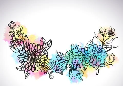 Stylish floral background Stock Illustration