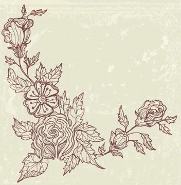 Stylish floral background Stock Illustration