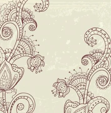 Stylish floral background Stock Illustration