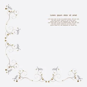 Stylish floral background Illustrazione stock