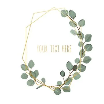 Stylish floral vector design round frame. Stock Illustration