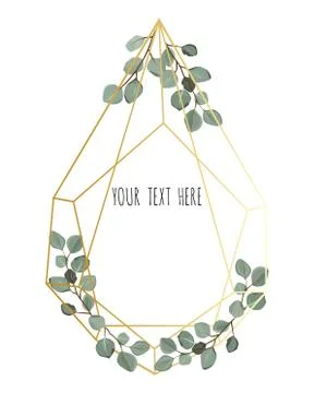 Stylish floral vector design round frame. Stock Illustration