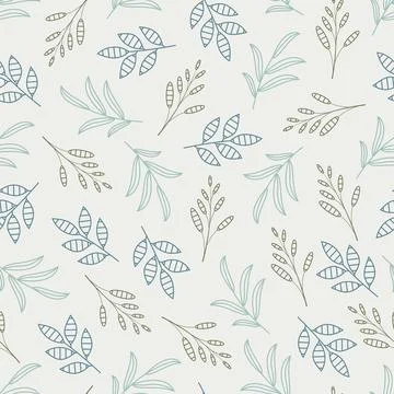 Stylish foliage seamless pattern design. Elegant repeating texture. イラスト素材