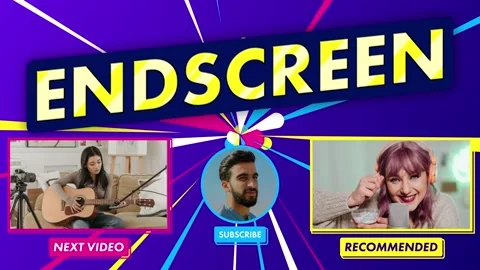 Stylish Gaming End Screen 스톡 After Effects