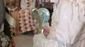 Stylish gentleman with carnival mask waiting for lady at New Year costume party HD Footage