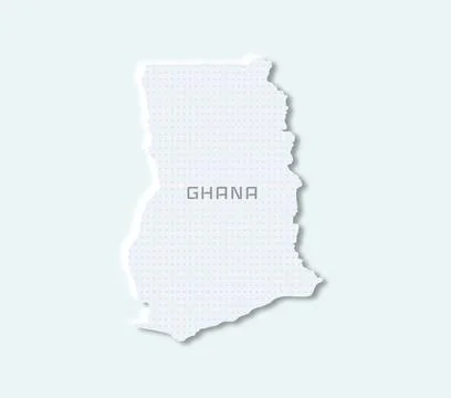 Stylish Ghana map Stock Illustration