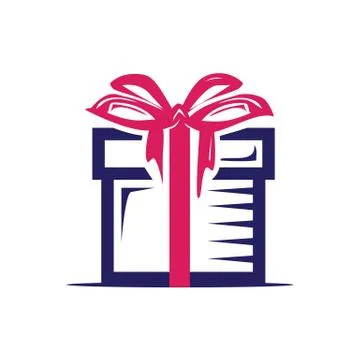 Stylish gift illustration Stock Illustration