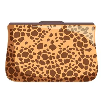 Stylish giraffe pattern wallet showing animal print design Stock Illustration