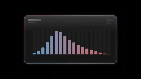 Stylish glass user interface displaying inference latency with smooth animations Stock Footage 341329561