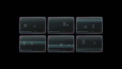 Stylish Glass User Interface with Interactive Camera Tiles Featuring Soft Azure Stock Footage 341329562