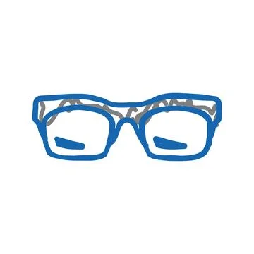 Stylish glasses frame icon doodle illustration Stock Illustration