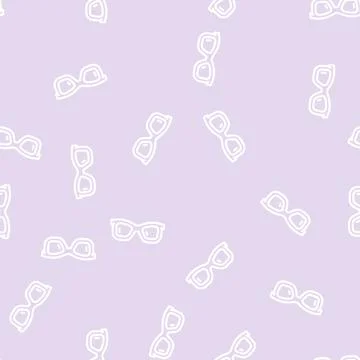 Stylish glasses frame line vector seamless pattern Stock Illustration