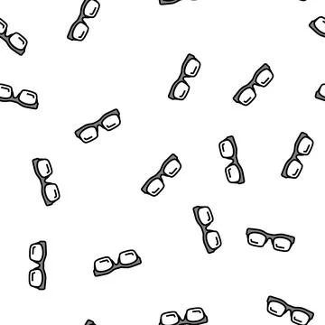 Stylish glasses frame vector seamless pattern Stock Illustration