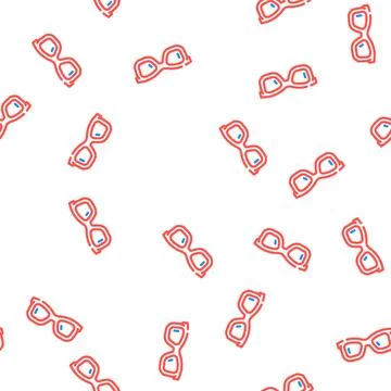 Stylish glasses frame vector seamless pattern Stock Illustration