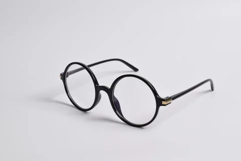 Stylish glasses with round black frames Stock Photos