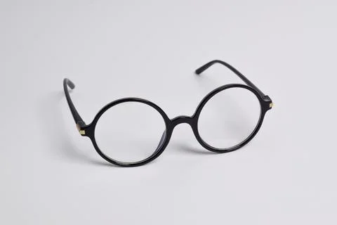 Stylish glasses with round black frames Stock Photos