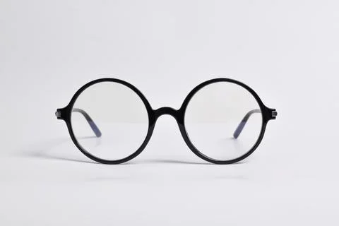 Stylish glasses with round black frames Stock Photos