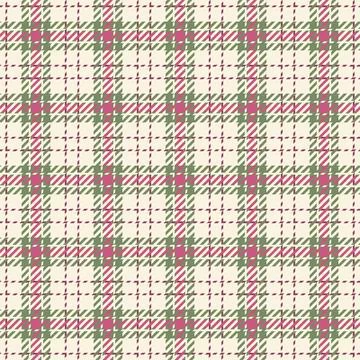 Stylish glen plaid pattern in pink, green, and cream. Perfect for textile des Stock Illustration
