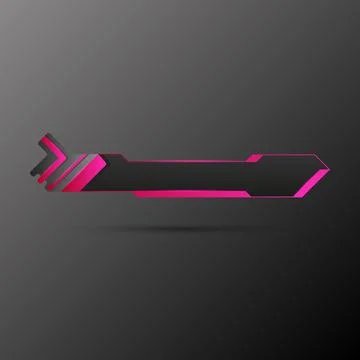 Stylish gradient lower third banner for video stream broadcasting Stock Illustration