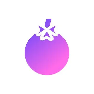 Stylish Gradient Tomato Logo Design Concept Illustration