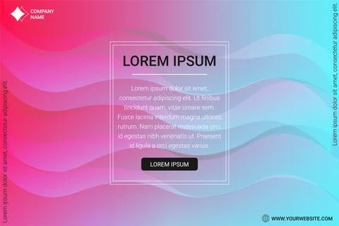 Stylish gradient wavy banner design Stock Illustration
