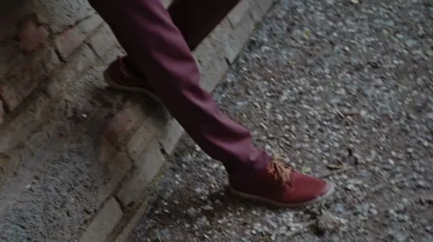 Stylish groom posing Stock Footage 61774294