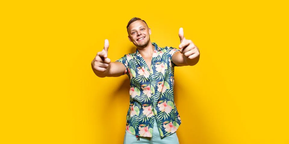 Stylish guy pointing at camera Stock Photos