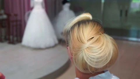 Stylish hairstyle  Stock Footage 76858613