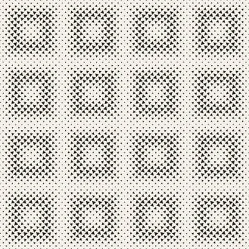 Stylish halftone texture. Endless abstract background with random size shapes Stock Illustration