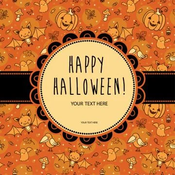 Stylish Halloween card in vector. Stock Illustration