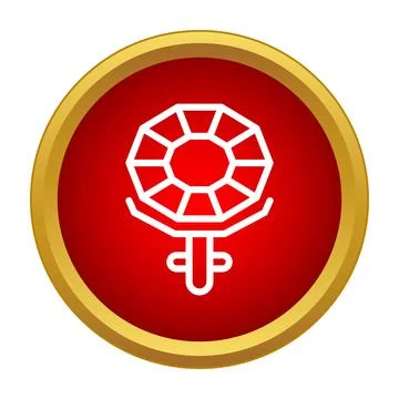 Stylish hand mirror icon representing beauty and vanity Stock Illustration