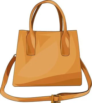 Stylish Handbag with Shoulder Strap Illustration