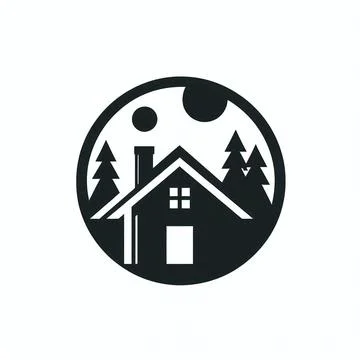Stylish Hexagonal House Logo Stock Illustration