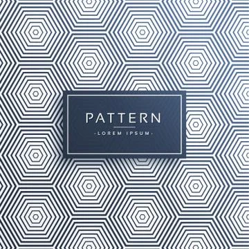 Stylish hexagonal line pattern background Stockillustratie