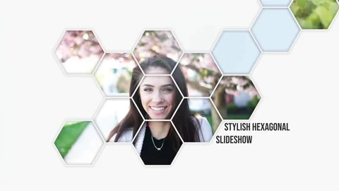 Stylish Hexagonal Slideshow Stock After Effects
